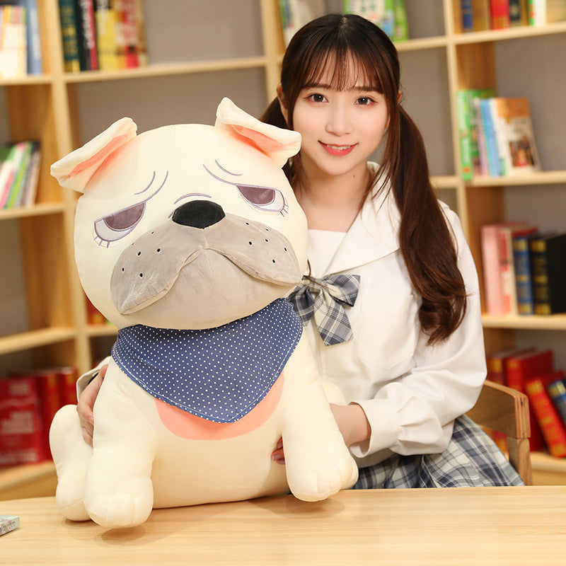 Cute Bulldog Plush Toy Pillow for Sleeping
