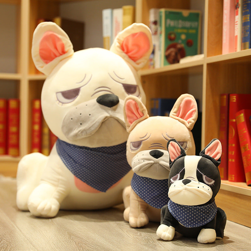 Cute Bulldog Plush Toy Pillow for Sleeping