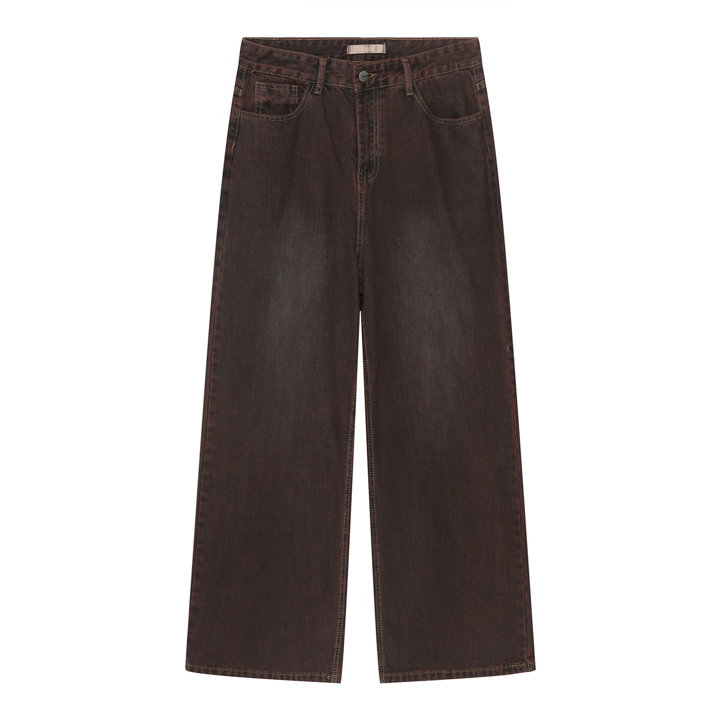 Basic Style Straight Loose Fit Jeans