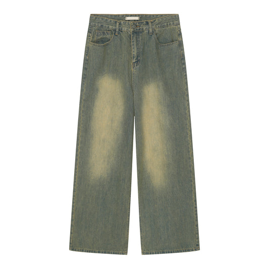 Basic Style Straight Loose Fit Jeans
