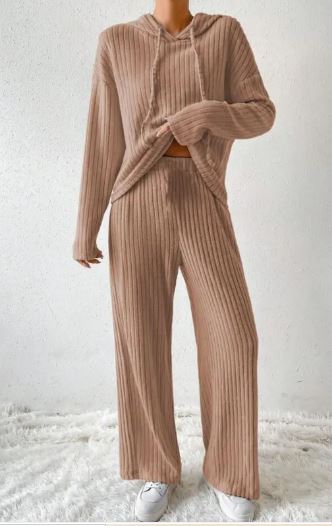 Loose Long Sleeve Trousers Suit