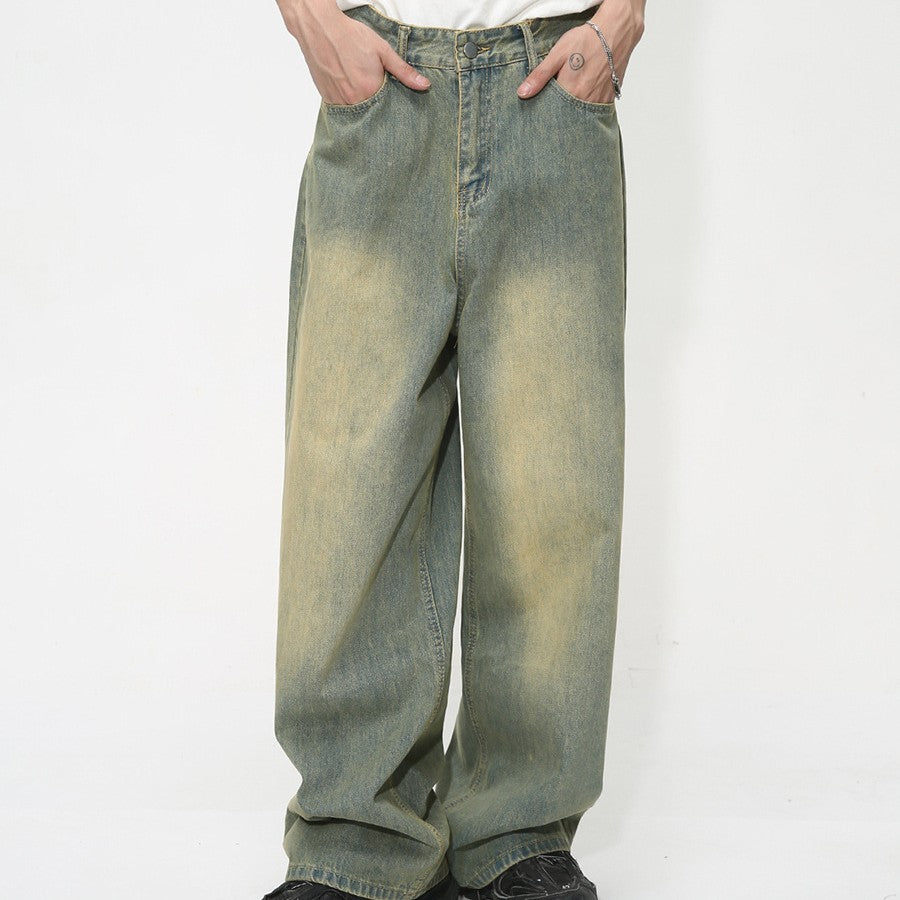 Basic Style Straight Loose Fit Jeans