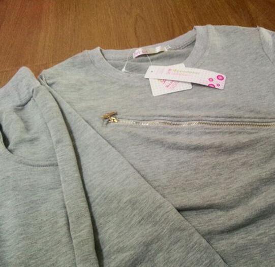 Sexy Fleece Long Sleeve Zip-Up Hoodie Set
