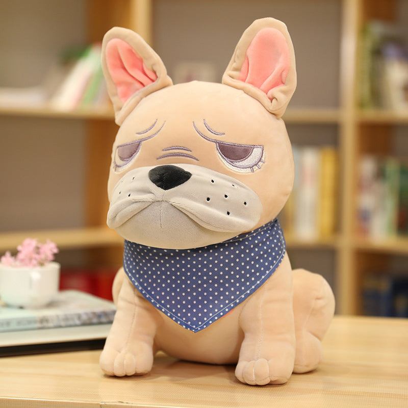 Cute Bulldog Plush Toy Pillow for Sleeping