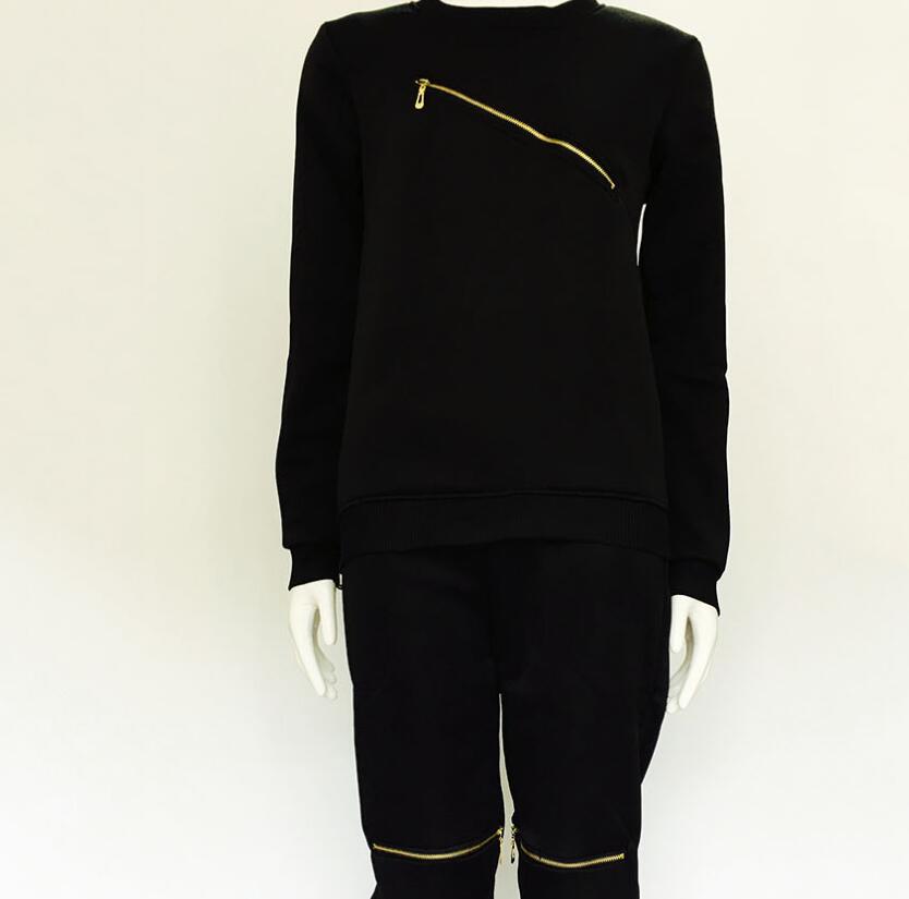Sexy Fleece Long Sleeve Zip-Up Hoodie Set