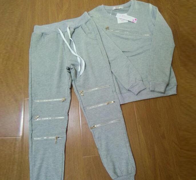 Sexy Fleece Long Sleeve Zip-Up Hoodie Set