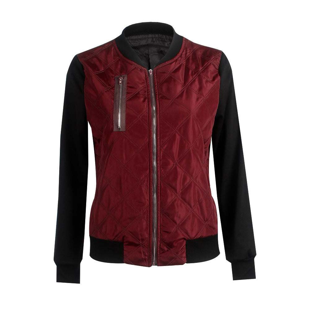 Trendy Solid Color Zip-Up Jacket for Women